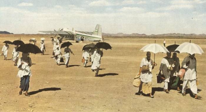 حاجیان متمول با هواپیما وارد عربستان می‌شدند