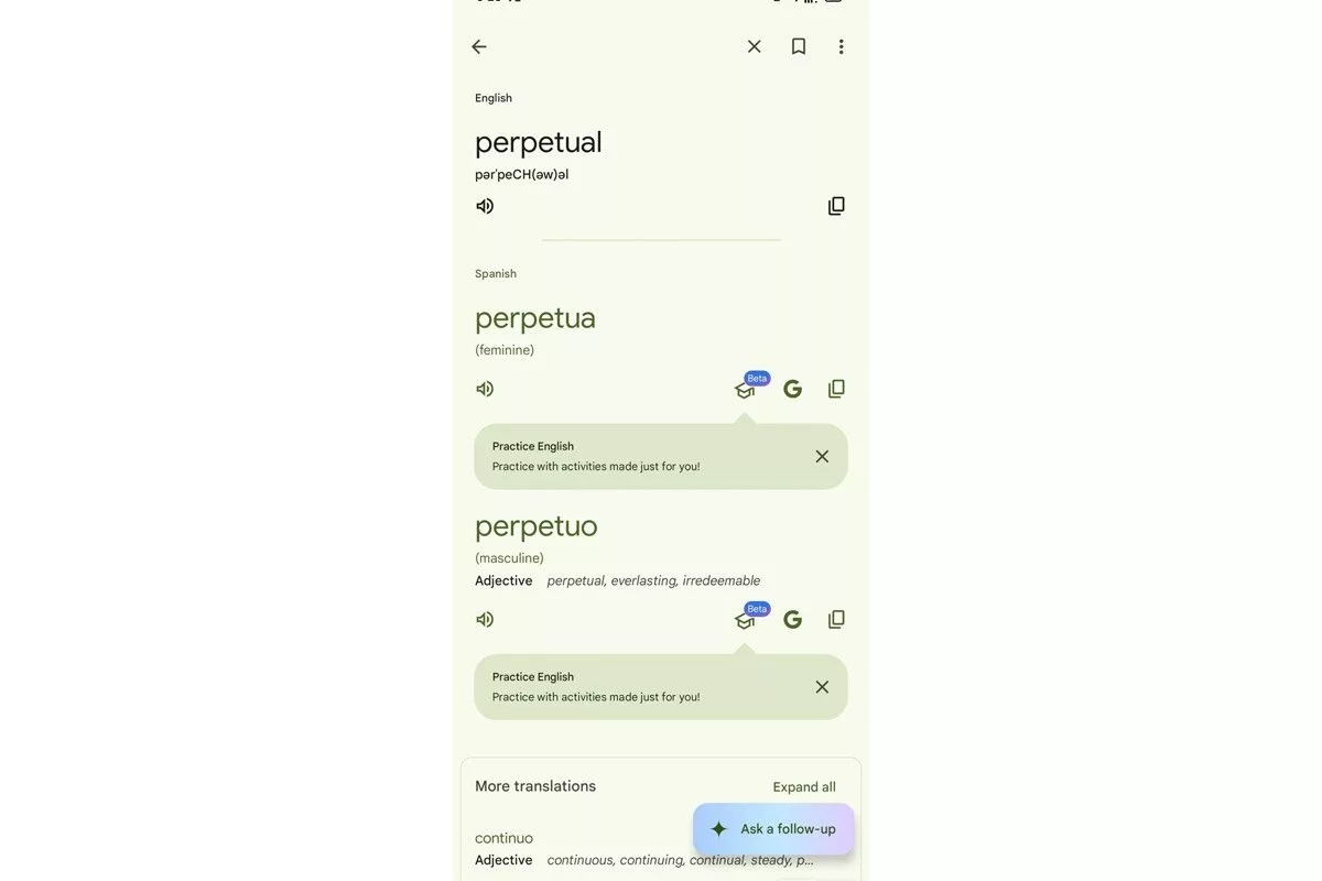 گوگل ترنسلیت ظاهراً قابلیت یادگیری زبان ارائه می‌کند؛ رقیب تازه دولینگو در راه است؟