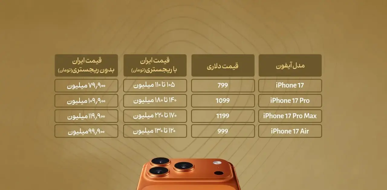 قیمت+آیفون+۱۷+در+ایران