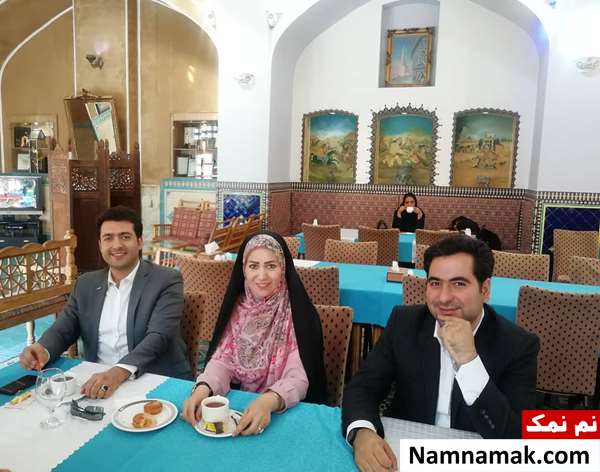 سید دانیال معین آل داوود و سید علیرضا موسوی گوینده خبر