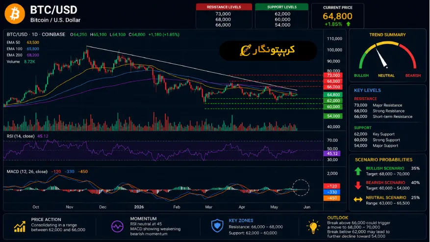 تحلیل بیت کوین 1 تیر 1405
