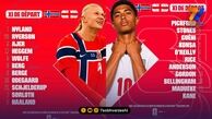 ترکیب انگلیس و نروژ اعلام شد/ مصاف جذاب کین و هالند!