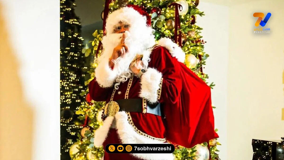 جشن کریسمس بازیکن‌های فوتبال