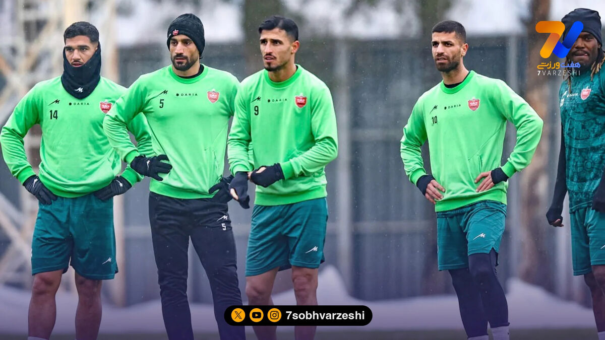 گزارش تصویری| پرسپولیس در هوای بارانی تهران تمرین کرد