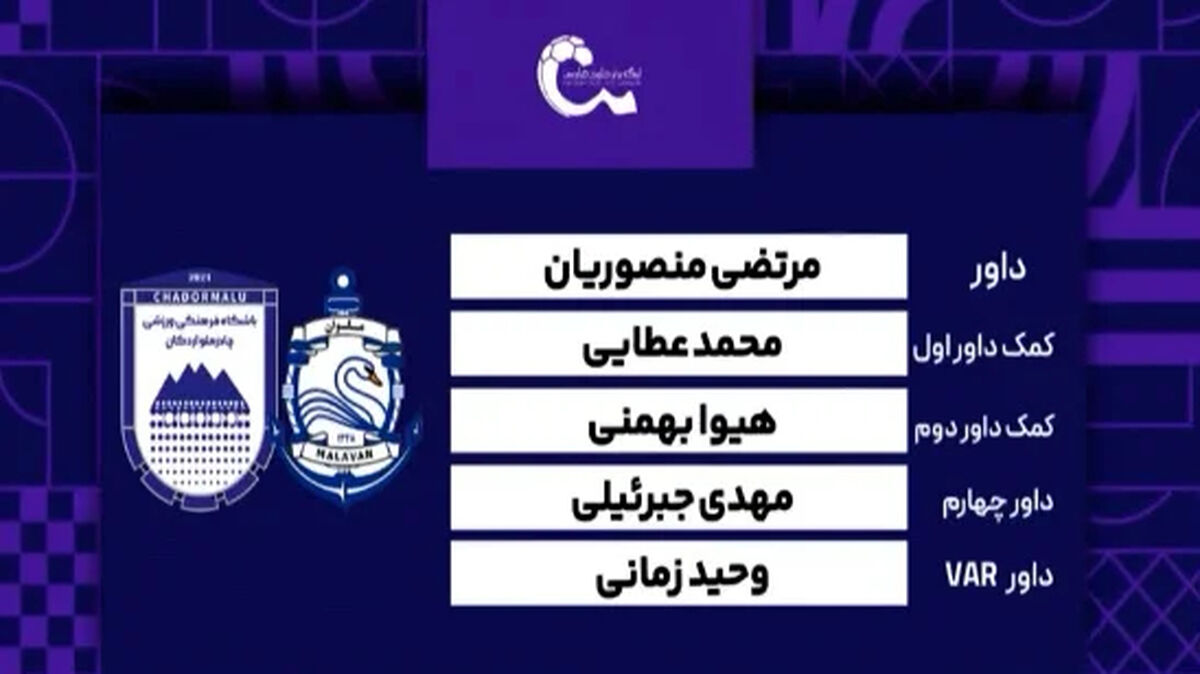 کارشناسی داوری دیدار ملوان – چادرملو