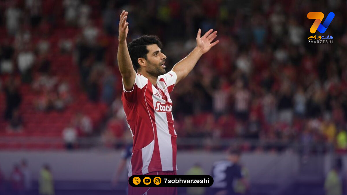 حضور ثابت مهدی طارمی در ترکیب المپیاکوس مقابل آریس