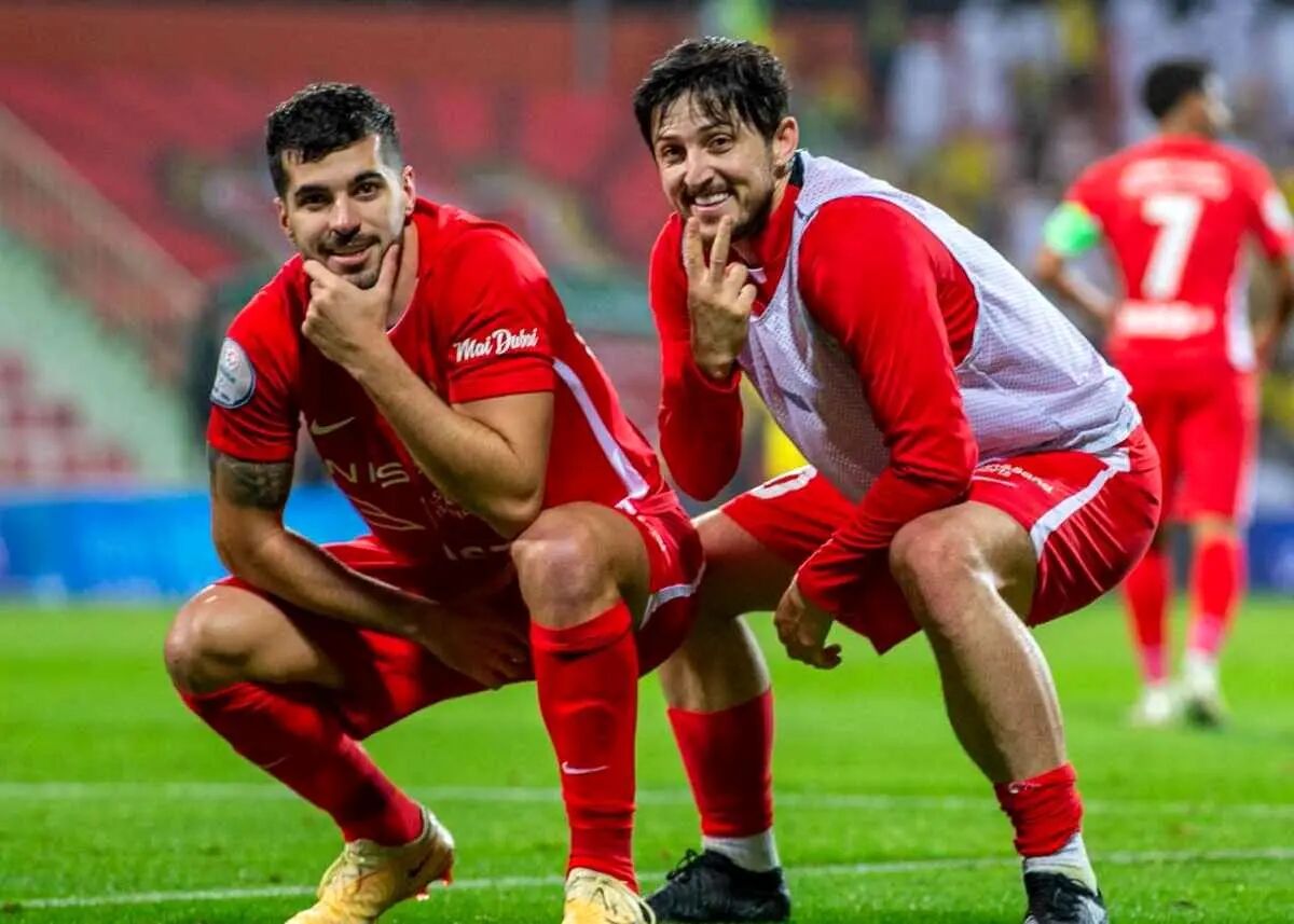 درخشش سردار آزمون و عزت‌اللهی در تساوی شباب الاهلی برابر الشارجه