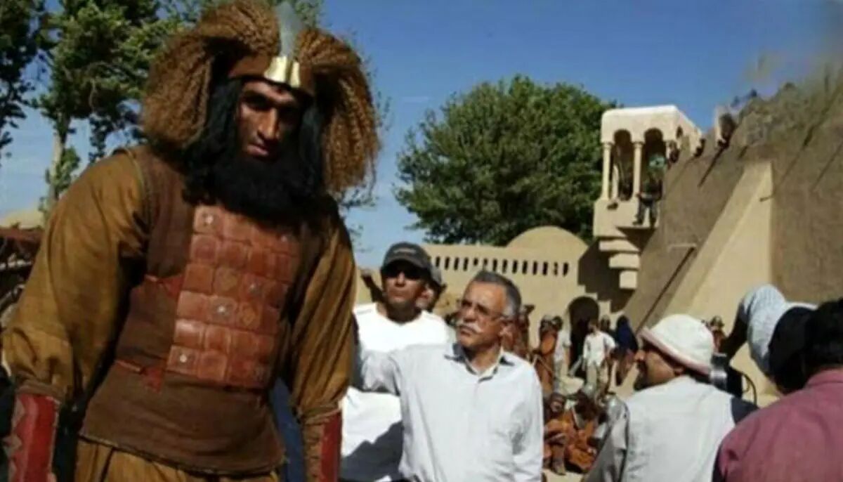 غول لشکر زبیری در اتاق گریم سریال مختارنامه