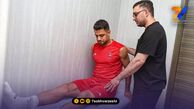 بازگشت پورعلی‌گنجی به تمرینات پرسپولیس با ماسک محافظ