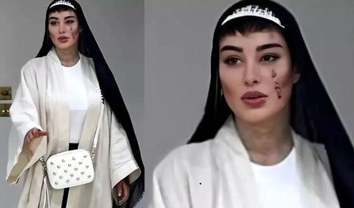 سحر قریشی قبل و بعد از تتوی صورتش