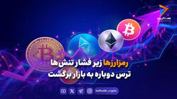 رمزارزها زیر فشار تنش‌ها؛ ترس دوباره به بازار برگشت