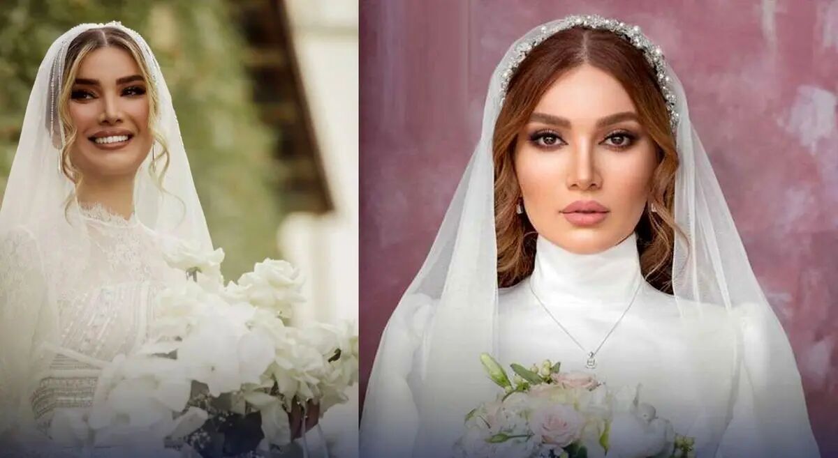 مقایسه دقیق لباس عروس محبوب ترین هنرمندان ایرانی/از لباس لاکچری مونا کرمی، نیلوفر پارسا با دنباله 3 متری، تا لباس کار شده متین ستوده...!