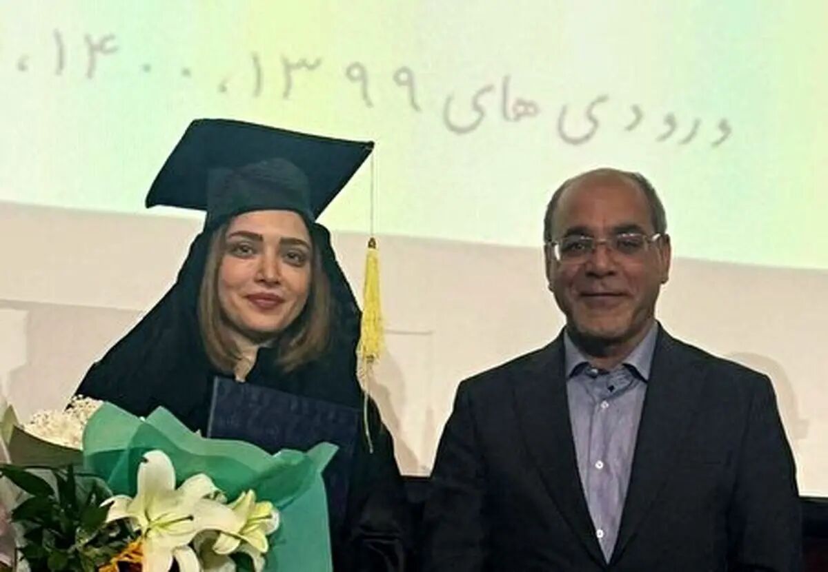 مراسم پر زرق و برق بهنوش طباطبایی در دانشگاه آزاد همراه با بادیگارد هایش