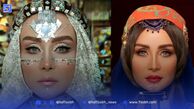 چهره‌ی مسحورکننده حدیث فولادوند با خط چشم سفید و موهای پیچ‌خورده؛ یک میکاپ منحصر به فرد!
