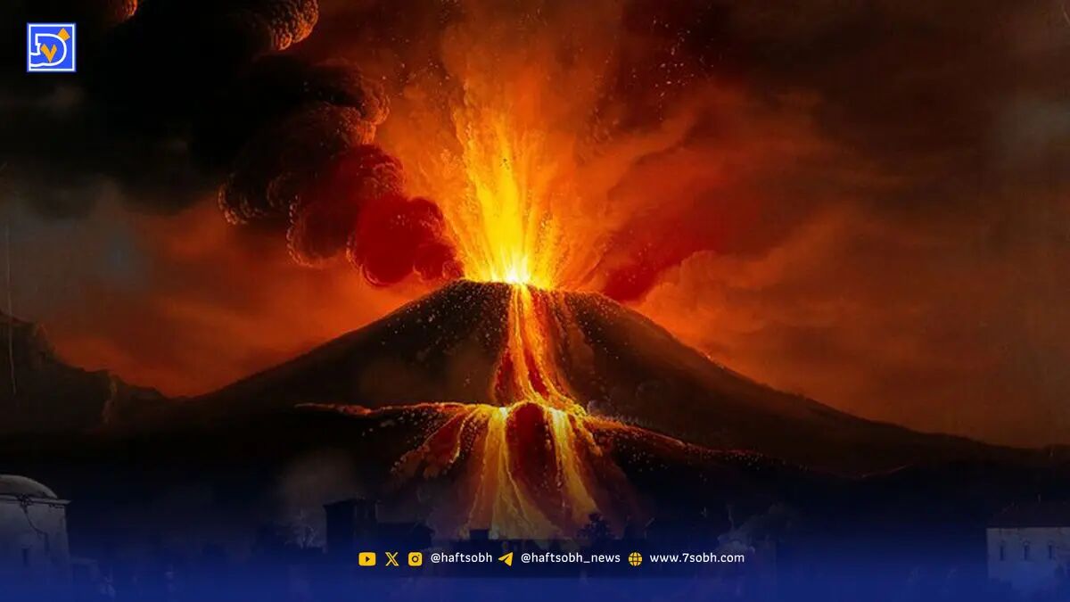 فیلم باورنکردنی از فوران یک آتشفشان در اتیوپی از زاویه یک مسافر در هواپیما