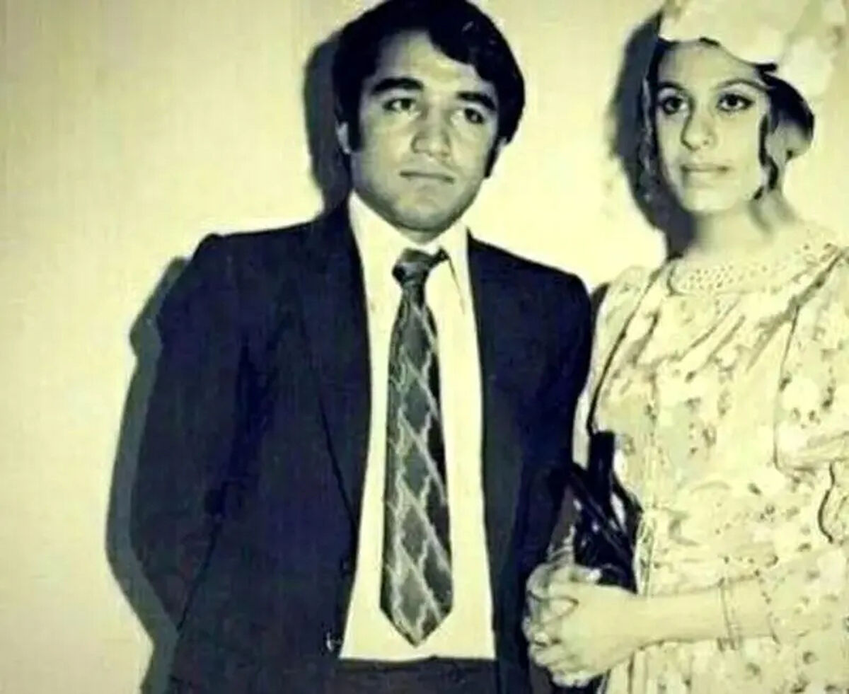 عکس سفر در زمان / ازدواج «گوهر خیراندیش و جمشید اسماعیل‌خانی» در اوج جوانی / کیف عروس مشکی با لباس سفید