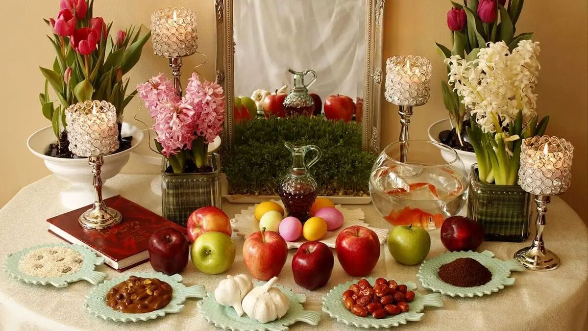 عکس| سفره جالب هفت‌سین نیروهای هوافضای سپاه