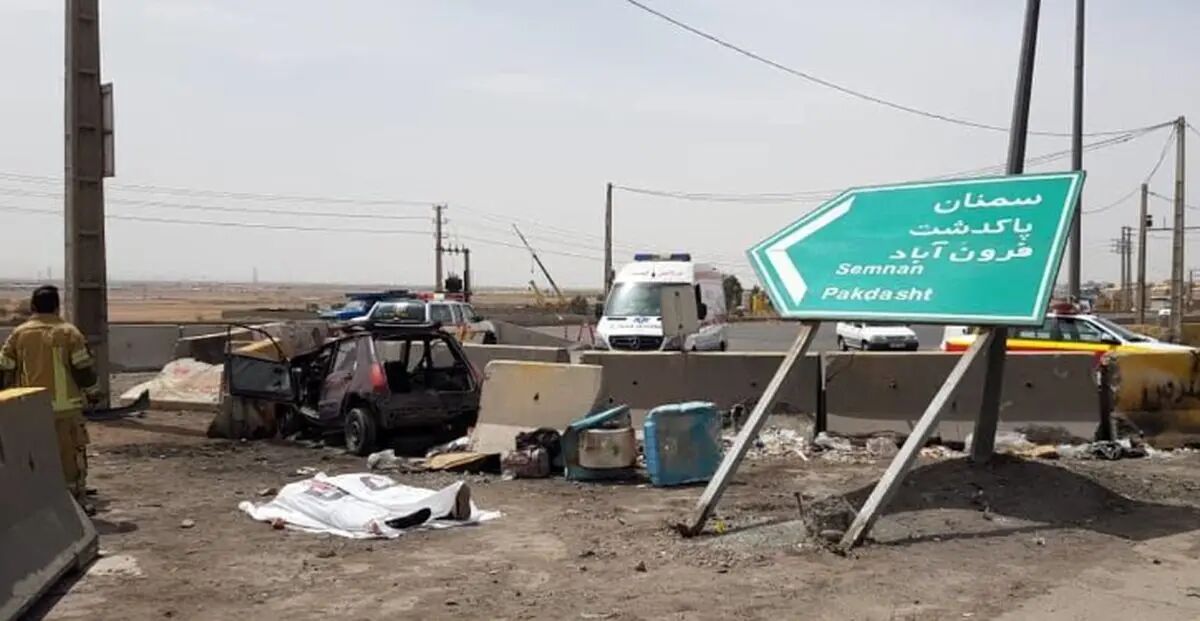 واژگونی مرگبار پژو ۴۰۵ / ۷ نفر راهی بیمارستان شدند