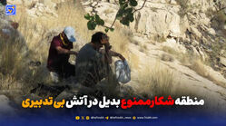 منطقه شکارممنوع بدیل در آتش بی تدبیری؛ تکرار یک هشدار جدی